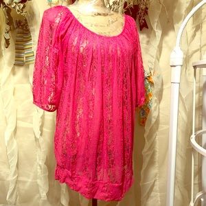 Women’s Hot Pink Top plus size 2X
